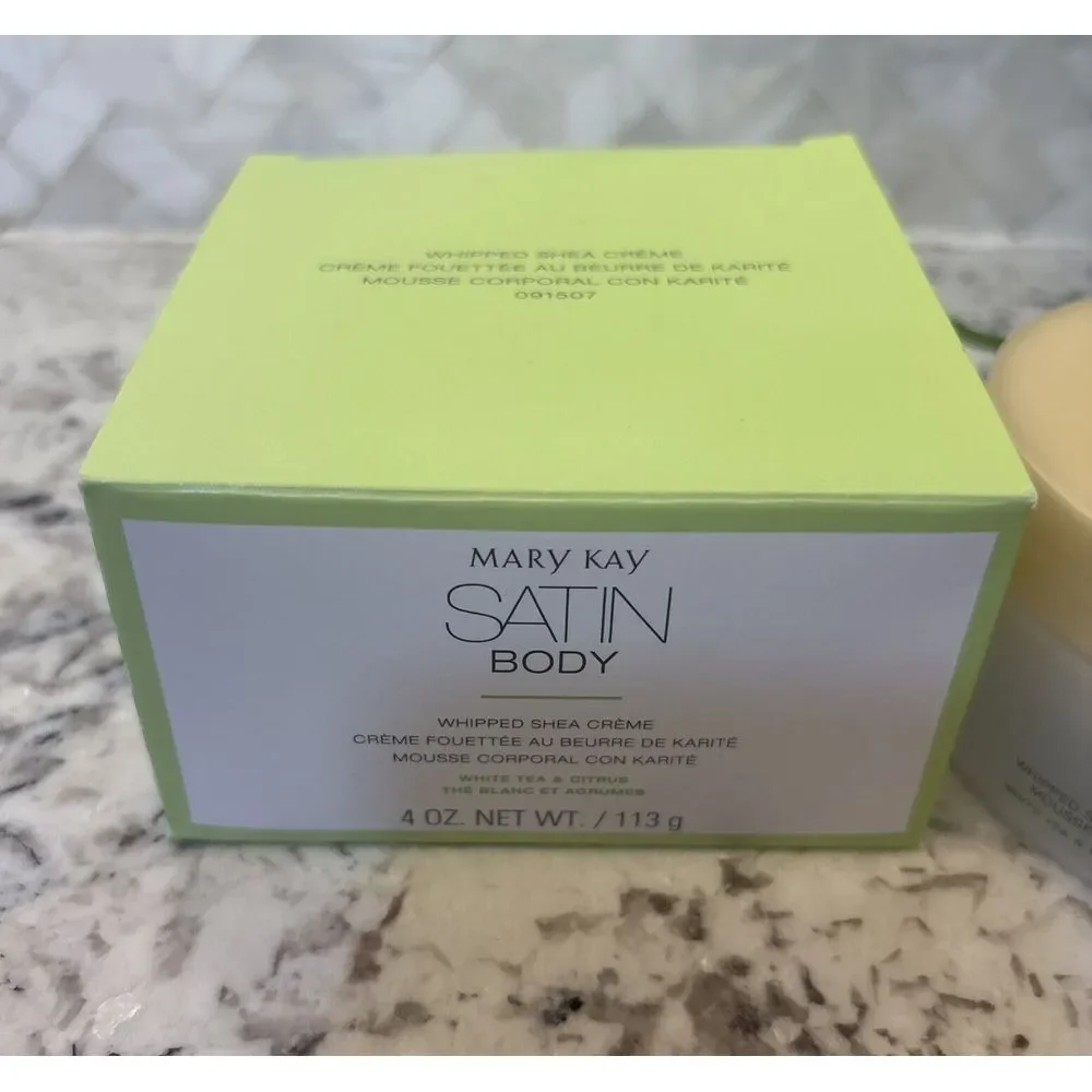 MARY KAY‎ SATIN BODY White Tea And Citrus Whipped Shea Cream/Lotion 4 OZ 091507